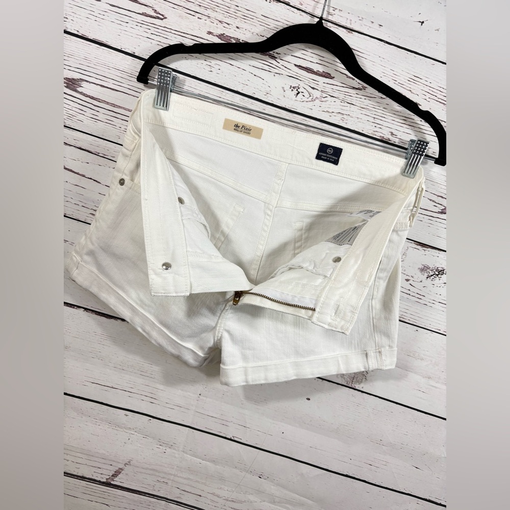 AG Adriano Goldschmid The Pixie White Roll-Up Shorts in Size 28 NWOT - Picture 4 of 8